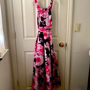 Pink Floral Formal Dress